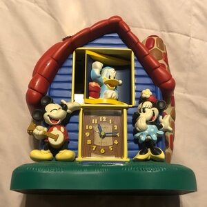 Seiko Red and Blue Disney Character Clock